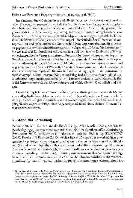 Vorschauseite 3: „Ich bin dann selbst in so einer Art Hamsterrad. .. - Töchter zwischen Beruf und Pflege. Eine qualitative Untersuchung mit Töchtern von hilfeund pflegebedürftigen Eltern