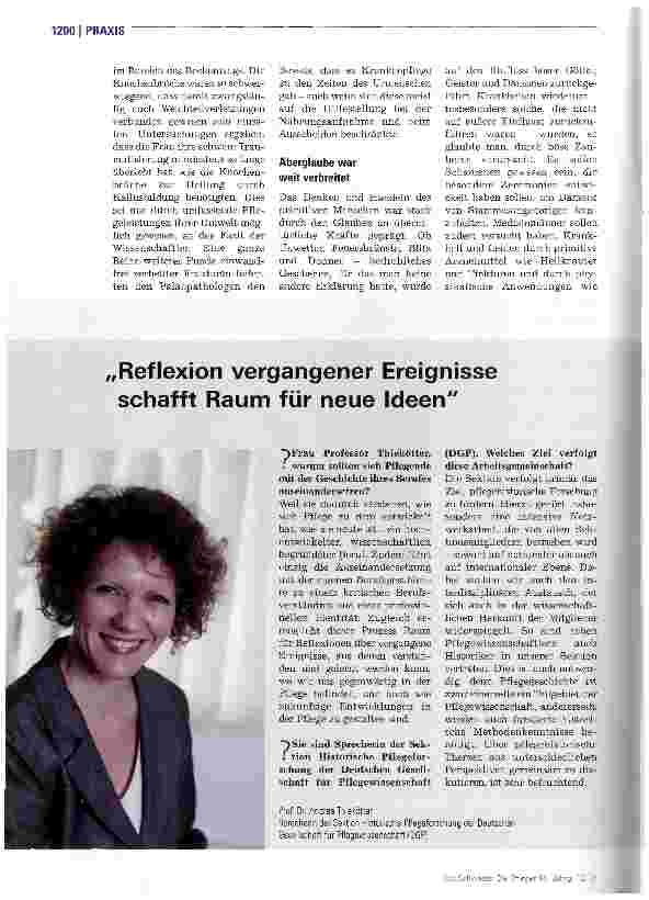 Vorschauseite 3: Neue Serie: Die Geschichte der Pflege Vorläufer schon in der Steinzeit