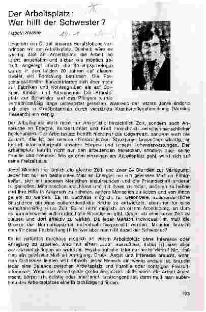Vorschauseite 1: Der Arbeitsplatz:Wer hilft der Schwester?