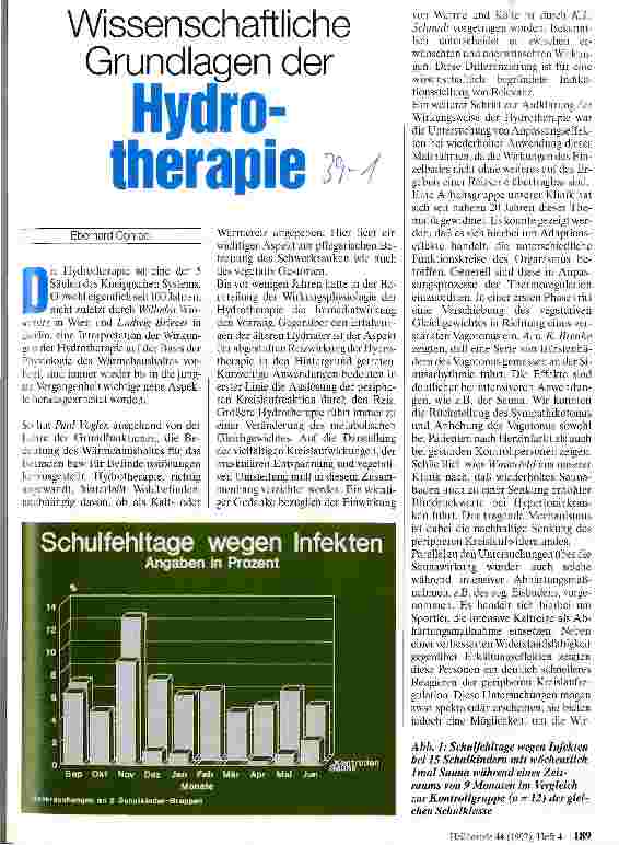 Vorschauseite 1: Wissenschaftliche Grundlagen der Hydrotherapie