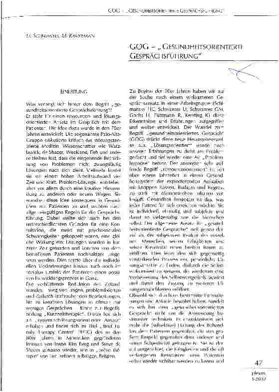 Vorschauseite 1: GOG - Gesundheitsorientierte Gesprächsführung