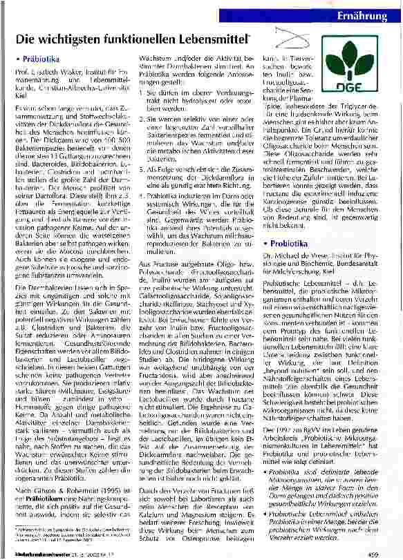 Vorschauseite 1: Die wichtigsten funktionellen Lebensmittel