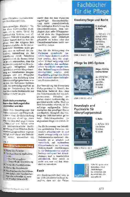 Vorschauseite 4: Haftungsproblem Dekubitus