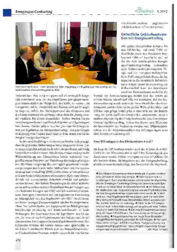 Vorschauseite 2: Jahre Energiespar-Contracting im Klinikum Bremerhaven
