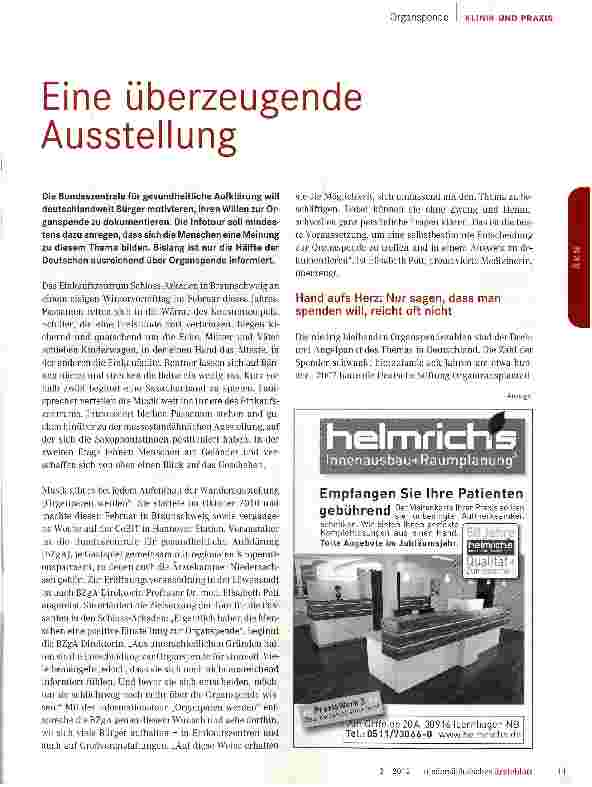 Vorschauseite 1: Eine überzeugende Ausstellung