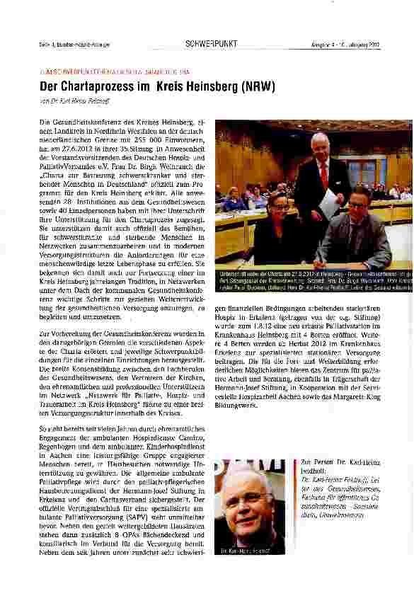 Vorschauseite 1: Der Chartaprozess im Kreis Heinsberg (NRW)