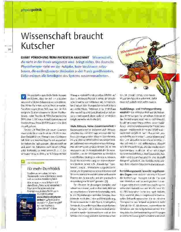 Vorschauseite 1: Wissenschaft braucht Kutscher