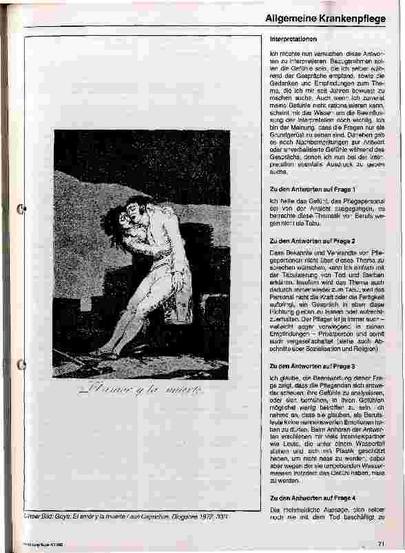 Vorschauseite 2: Tod und Sterben Ein Tabu für das Pflegepersonal?
