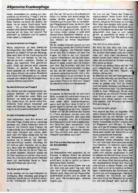 Vorschauseite 3: Tod und Sterben Ein Tabu für das Pflegepersonal?