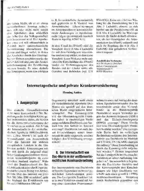Vorschauseite 3: Bundesverfassungsgericht passt erneut apothekenrechtliche Regelung den tatsächlichen Gegebenheiten an - Teilnahme an verkaufsoffenen Sonntagen zulässig