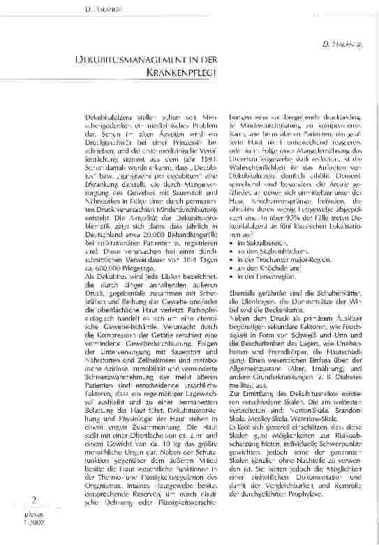 Vorschauseite 1: Dekubitusmanagement in der Krankenpflege