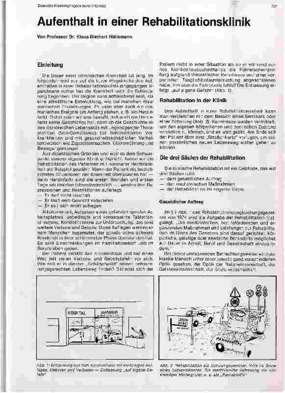 Vorschauseite 1: Aufenthalt in einer Rehabilitationsklinik