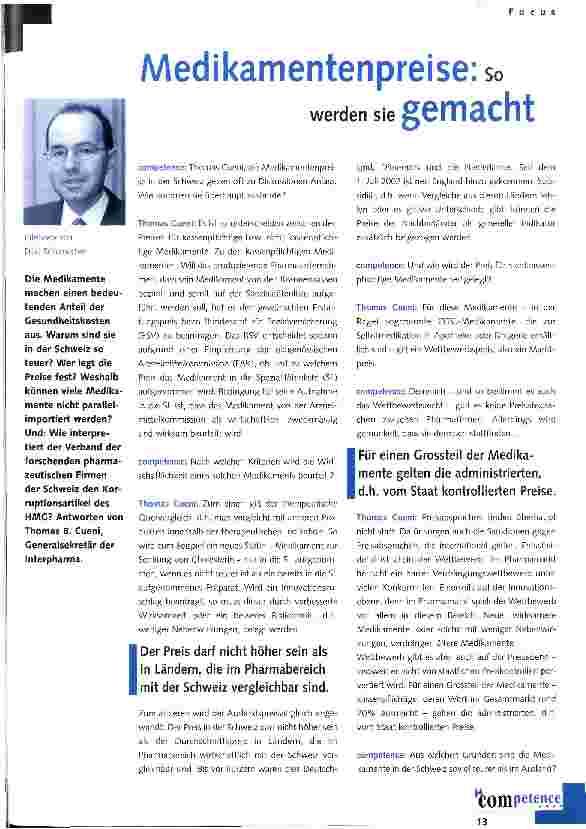 Vorschauseite 1: Medikamentenpreise: So werden sie gemacht