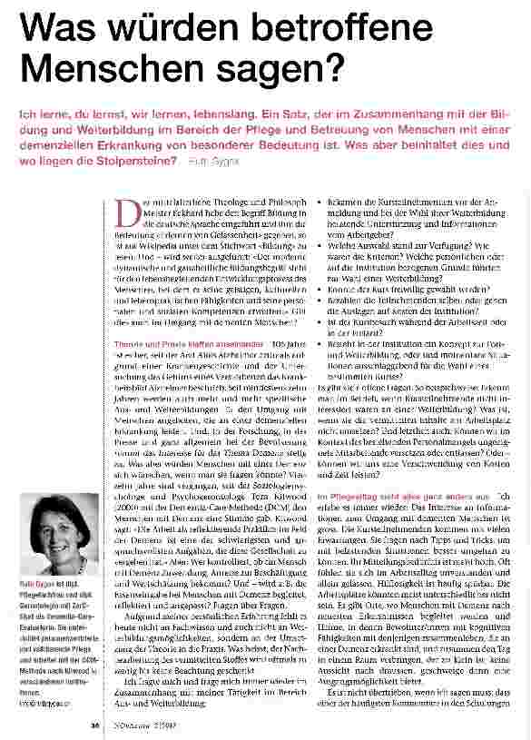 Vorschauseite 1: Was würden betroffene Menschen sagen?