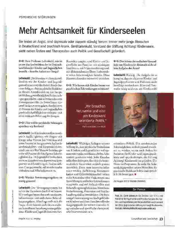 Vorschauseite 1: Mehr Achtsamkeit für Kinderseelen