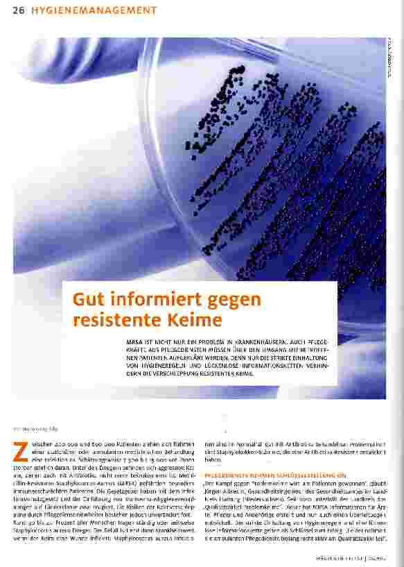 Vorschauseite 1: Gut informiert gegen resistente Keime