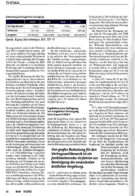 Vorschauseite 5: Wettbewerb an der Schnittstelle zwischen ambulanter und stationärer Gesundheitsversorgung