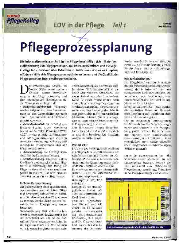 Vorschauseite 1: Pflegeprozessplanung EDV in der Pflege, Teil 1