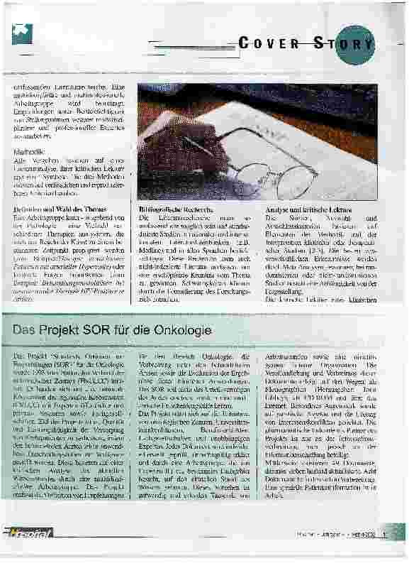 Vorschauseite 2: Evidenz-basierte Medizin: Ein Qualitätswerkzeug