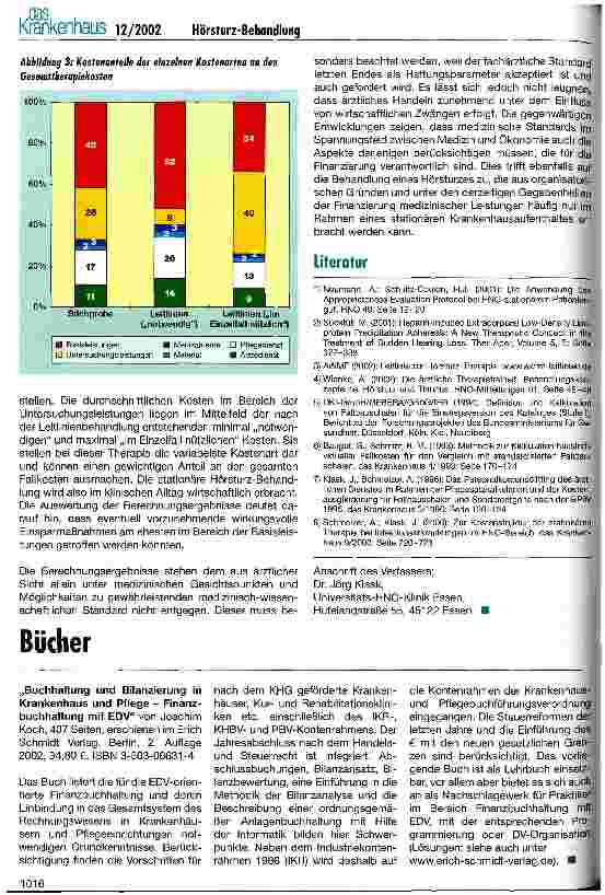 Vorschauseite 4: Die Kosten der stationären Hörsturz-Behandlung Eine Analyse unter Berücksichtigung mediznischer Leitlinien