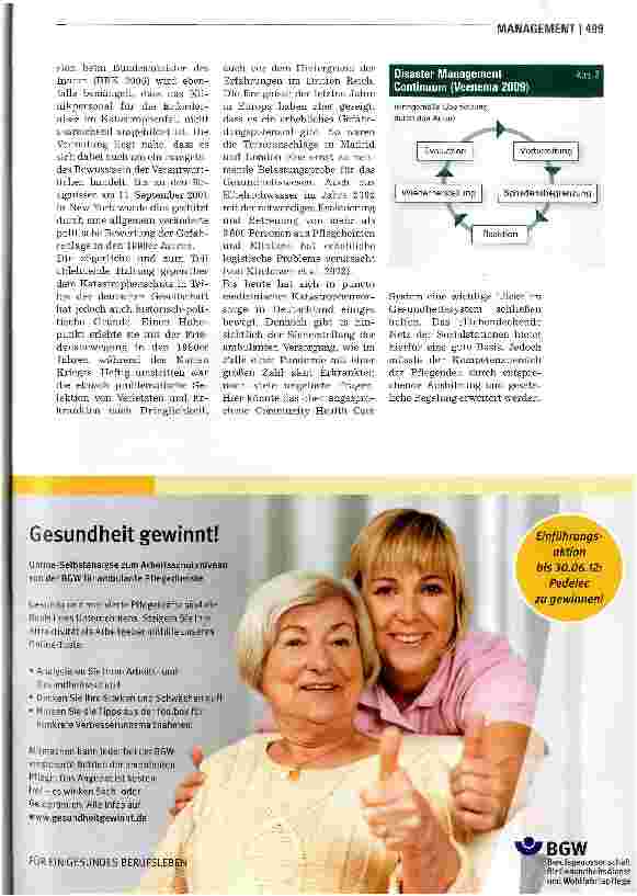 Vorschauseite 6: Katastrophenvorsorge -(k)ein Thema für die Pflege?