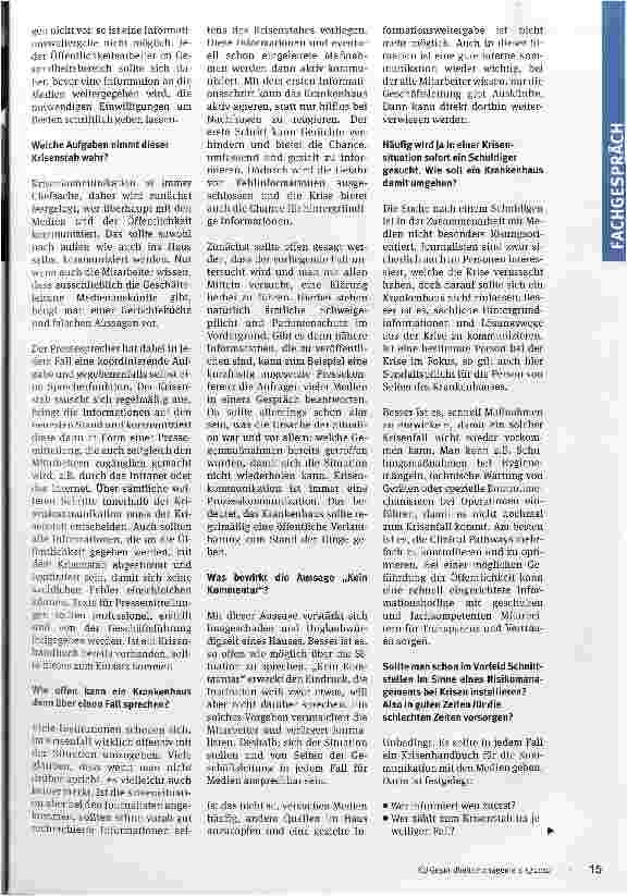 Vorschauseite 2: Wenn Journalisten kritisch nachfragen!