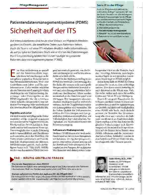 Vorschauseite 1: Sicherheit auf der ITS