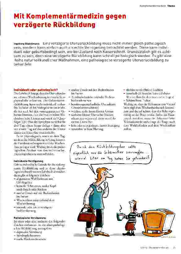 Vorschauseite 1: Mit Komplementärmedizin gegen verzögerte Rückbildung