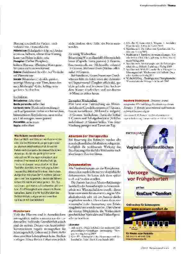 Vorschauseite 5: Mit Komplementärmedizin gegen verzögerte Rückbildung