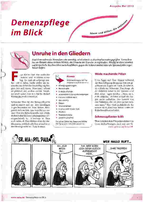 Vorschauseite 1: Unruhe in den Gliedern