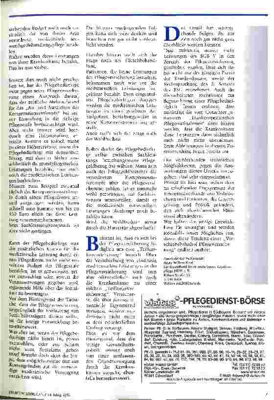 Vorschauseite 2: Schlechterstellung der Pflegebedürftigen?