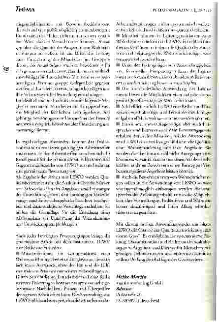 Vorschauseite 3: Das Modell LEWO Lebensqualität in Wohnstätten für erwachsene Menschen mit geistiger Behinderung