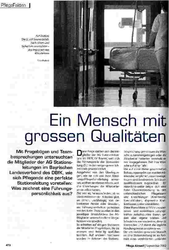 Vorschauseite 1: Ein Mensch mit grossen Qualitäten