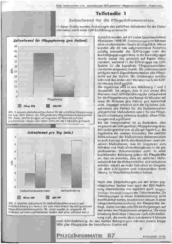 Vorschauseite 3: Auswirkungen EDV-gestützter Pflegedokumentation Ergebnisse von Studien am Universitätsklinikum Heidelberg