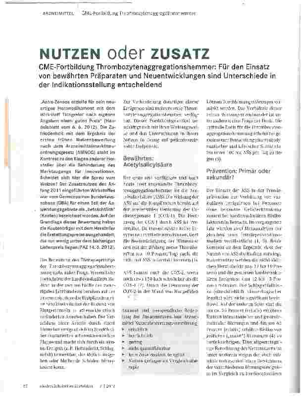 Vorschauseite 1: NUTZEN oder ZUSATZ