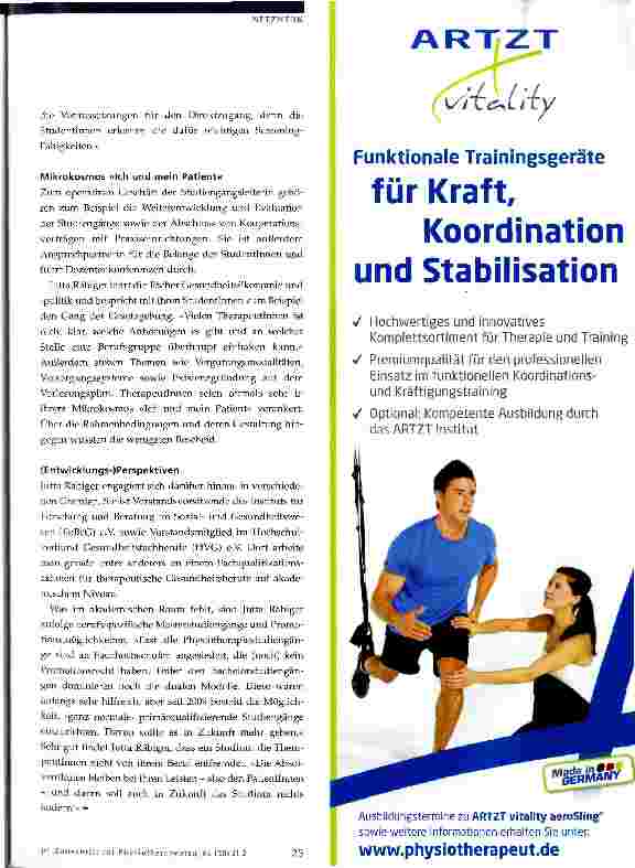 Vorschauseite 2: Von den Finanzwissenschaften zur Physiotherapie