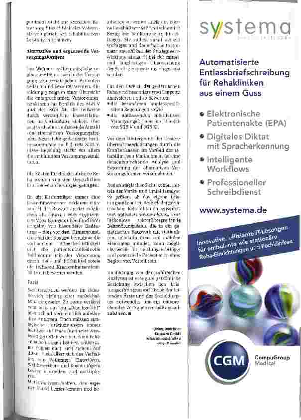 Vorschauseite 5: Fehlentscheidungen ausschließenMarktund Umfeldanalysen zur strategischen Ausrichtung von Reha-Kliniken