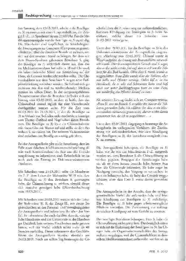 Vorschauseite 2: Zustimmungsersetzung zur fristlosen Kündigung eines Betriebsratsmitglieds BetrVG § 103 Abs. 1 und Abs. 2 Satz 1; KSchG § 15 Abs. 1; BGB § 626 Abs. 1 und Abs. 2