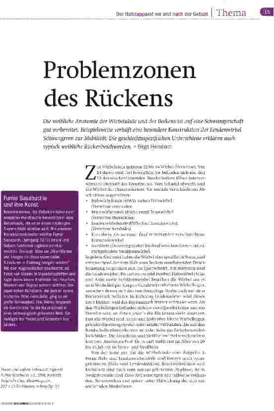 Vorschauseite 1: Problemzonen des Rückens