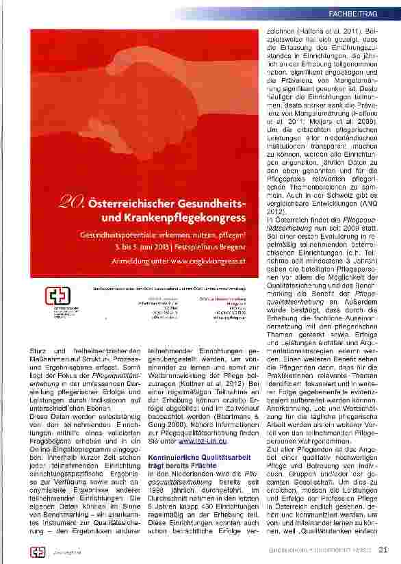 Vorschauseite 2: „GUTES sehen, GUTES hören, GUTES sagen - Pflegequalität als ein Thema für Österreich