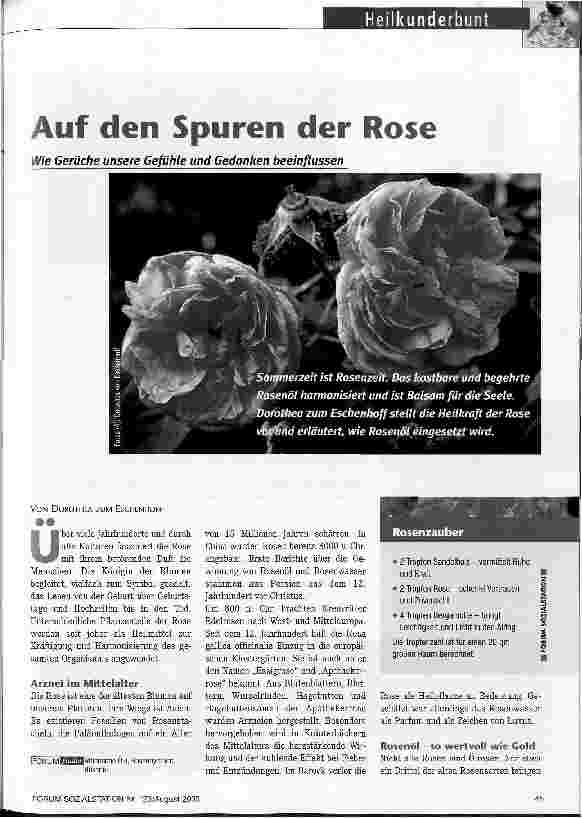 Vorschauseite 1: Auf den Spuren der Rose Wie Gerüche unsere Gefühle und Gedanken beeinflussen