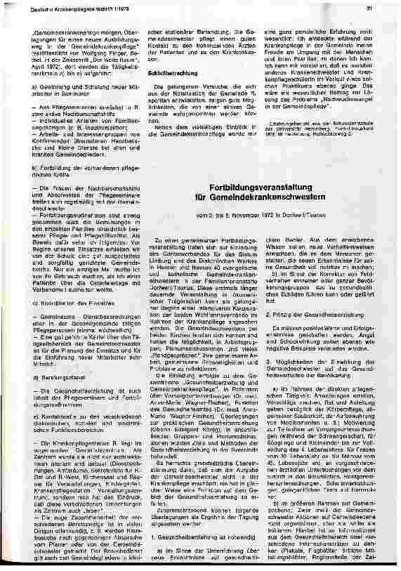 Vorschauseite 3: Erfahrungen aus einem Praktikum in der Gemeindekrankenpflege