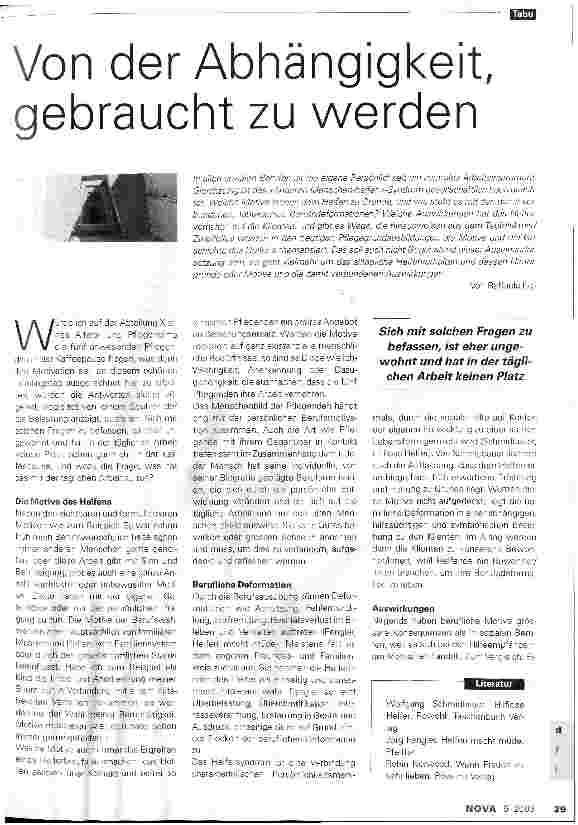 Vorschauseite 1: Von der Abhängigkeit, gebraucht zu werden