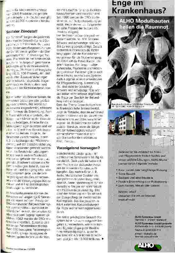 Vorschauseite 2: Den Stein der Weisen gibt es nicht Steigende Ausgaben und sinkende Einnahmen im Gesundheitswesen als gesamteuropäisches Problem