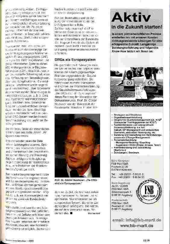 Vorschauseite 4: Den Stein der Weisen gibt es nicht Steigende Ausgaben und sinkende Einnahmen im Gesundheitswesen als gesamteuropäisches Problem
