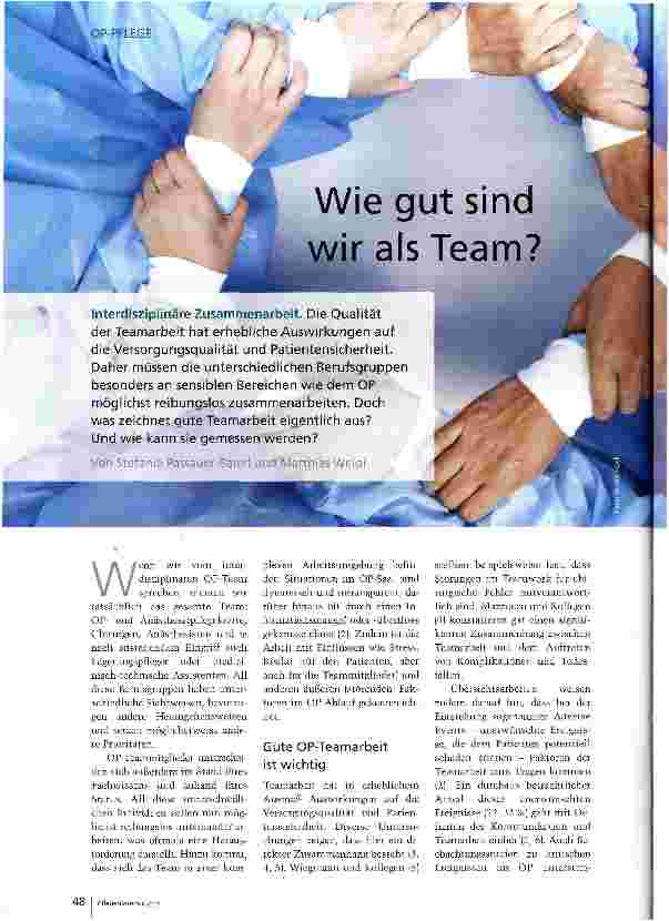 Vorschauseite 1: Wie gut sind wir als Team?