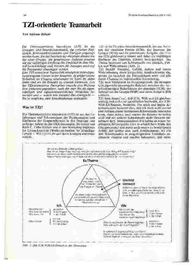 Vorschauseite 1: TZI-orientierte Teamarbeit