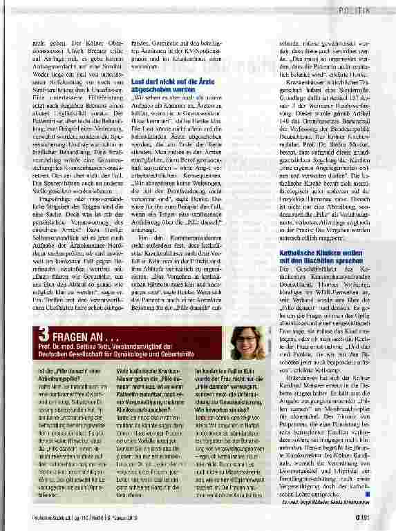Vorschauseite 2: Moral gegen Patientenwohl?