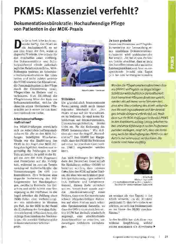 Vorschauseite 1: PKMS: Klassenziel verfehlt?