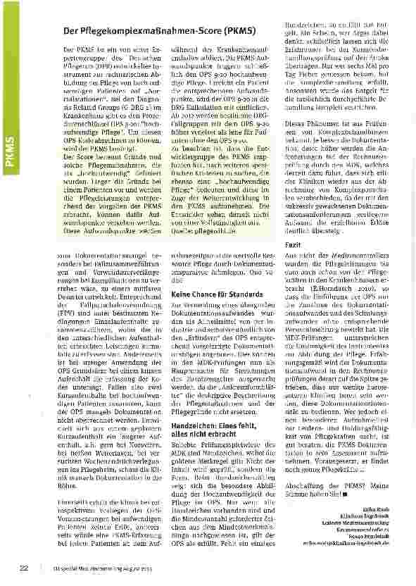 Vorschauseite 2: PKMS: Klassenziel verfehlt?